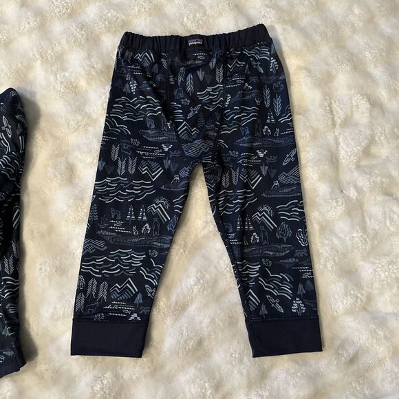 Patagonia NWOT 12-18 Months Baby Capilene Base layer Set Bodysuit Blue Forest - Picture 11 of 12